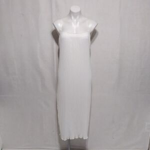 NWT Good American Always Fits Plisse Slip Midi Dress 2XL 3XL White Cocktail Glam